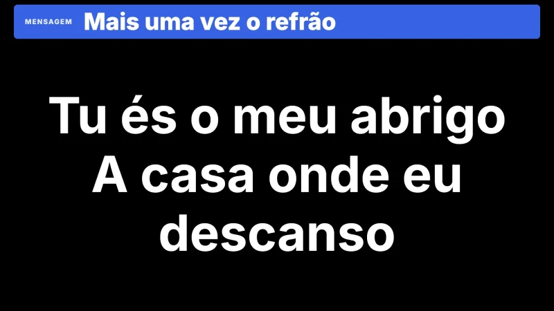 Retorno de palco no modelo Só letra, com a letra enorme.